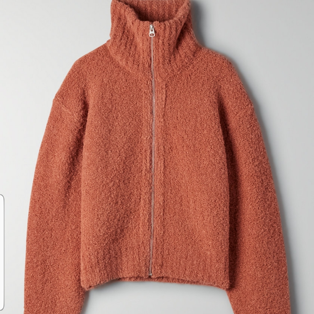 WILFRED FREE ARITZIA Brown Marilyn Cropped Alpaca Sweater - Picture 3 of 12